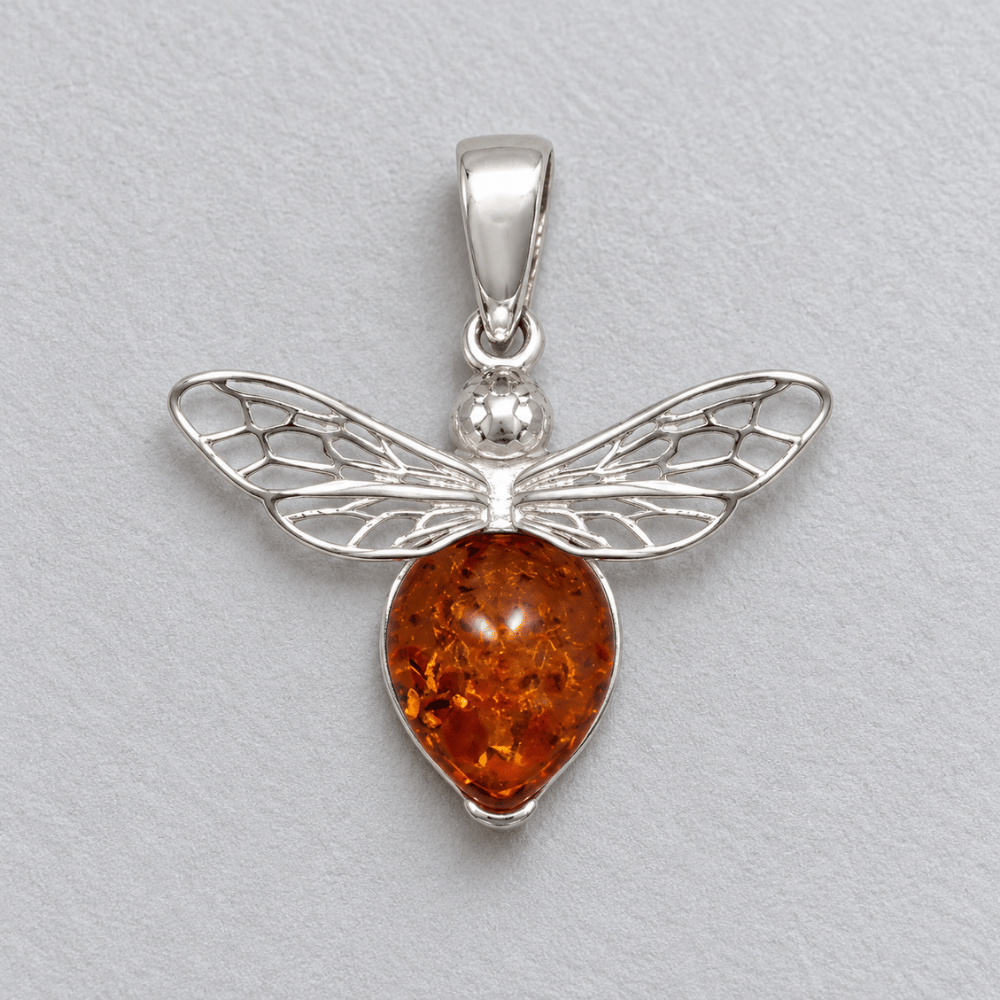 Baltic Amber Honey Bee Pendant
