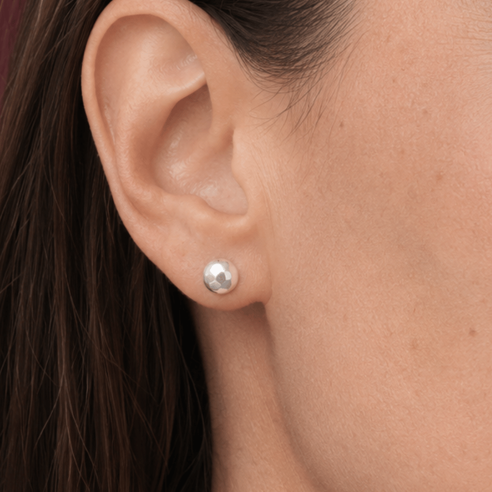 Hammered Ball Earrings