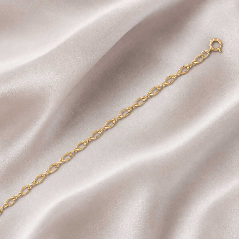 9" + 1" 14/20 Gold Filled Figure 8 Chain Anklet