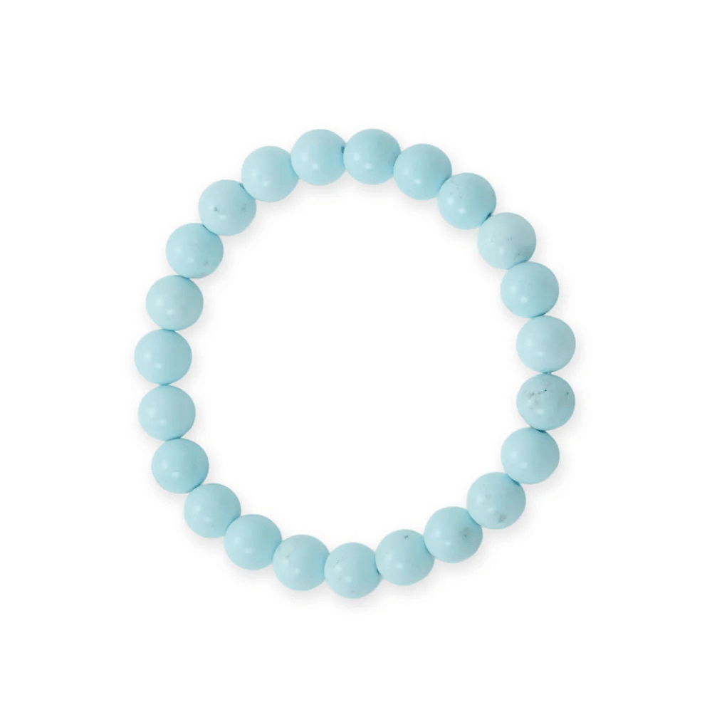 8mm Round Stone Bead Stretch Bracelet