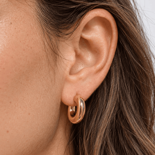 Chunky Huggie Hoop Earrings