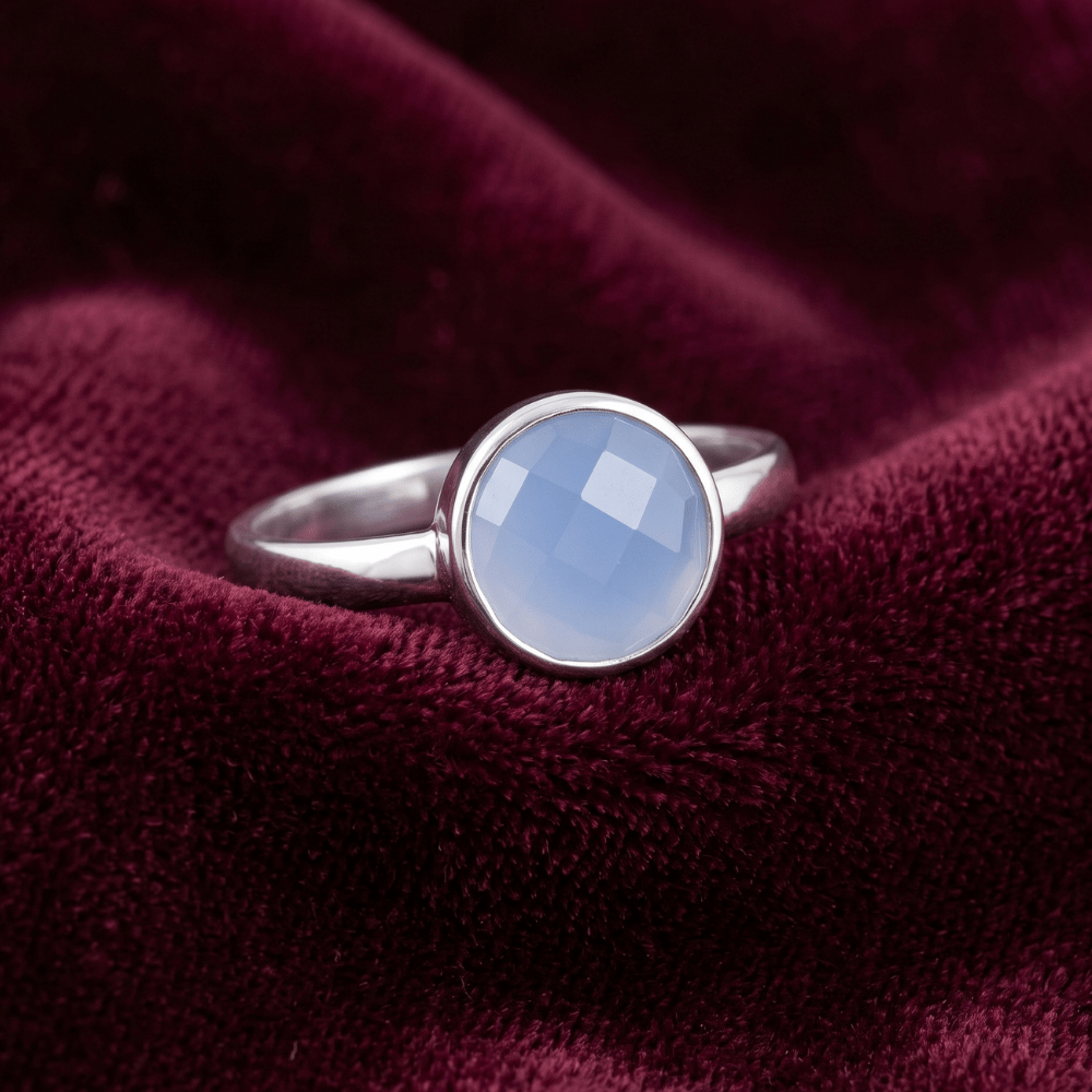 Faceted Chalcedony Ring