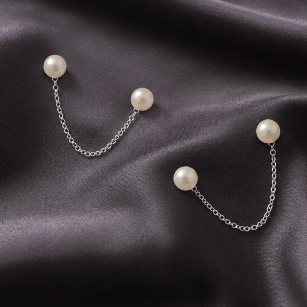 Pearl Double Post Earrings