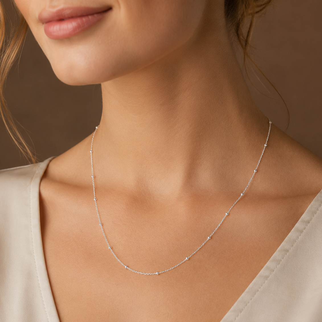 925 Sterling Silver Satellite Chain Necklace - 1.5mm