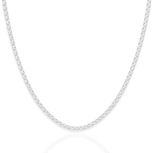 925 Sterling Silver French Wheat Chain Necklace - 1.8mm
