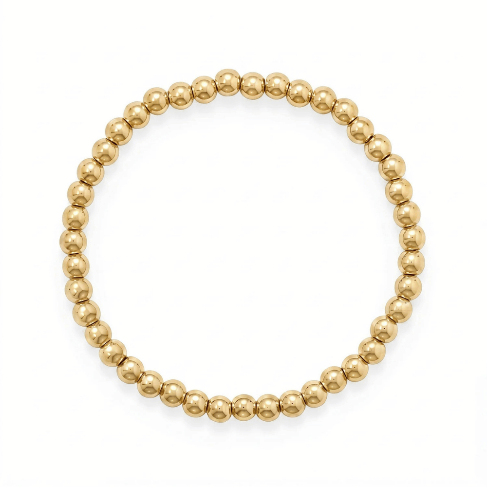 7.5" Stainless Steel Bead Stretch Bracelet