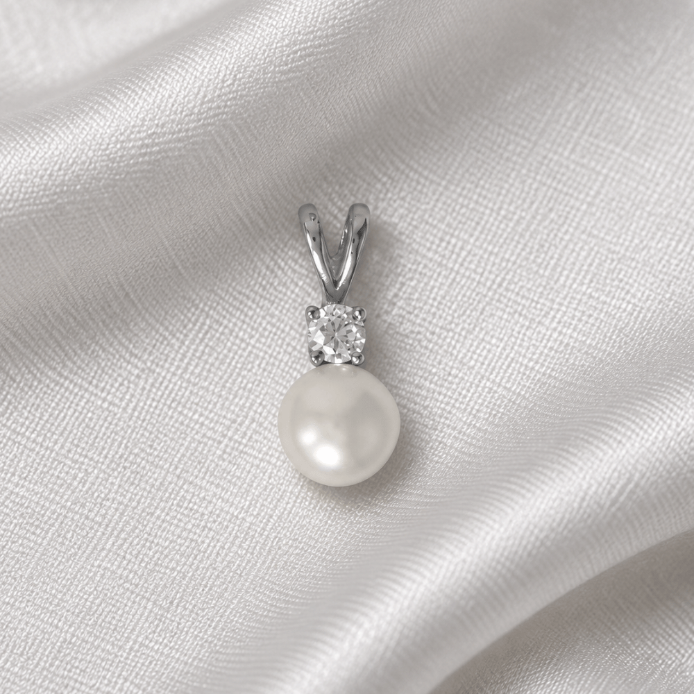 CZ and Cultured Freshwater Pearl Slide
