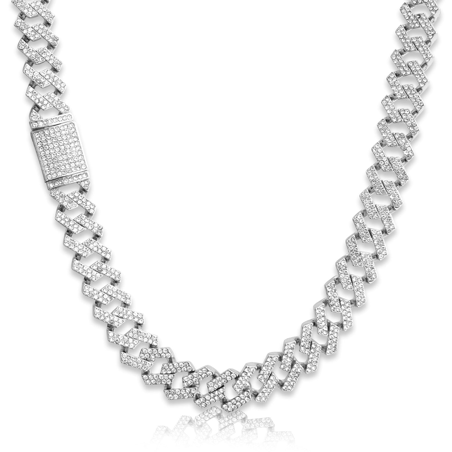 Iced Box Cuban Link Chain - 15mm