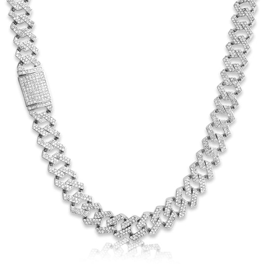 Iced Box Cuban Link Chain - 15mm