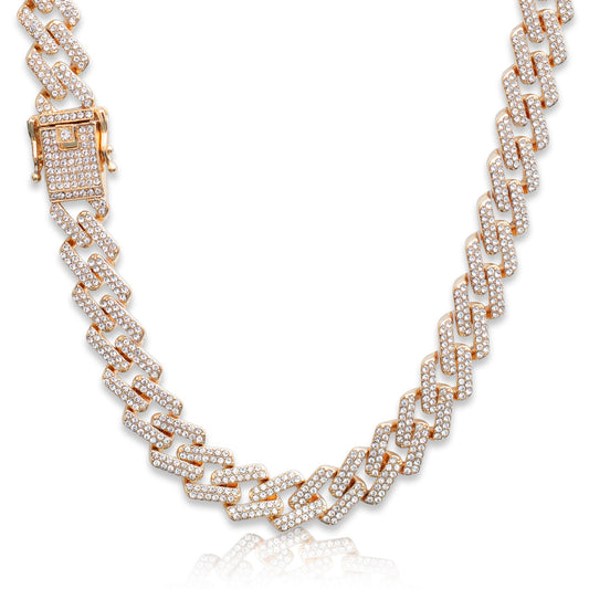 Iced Prong Cuban Link Chain - 13mm