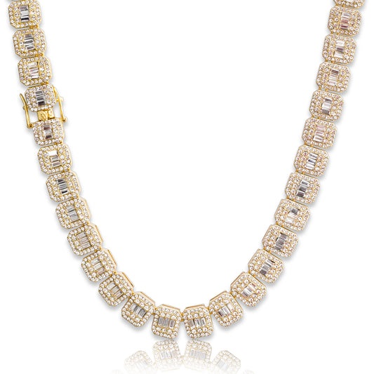 Baguette Iced Out Tennis Chain - 13mm