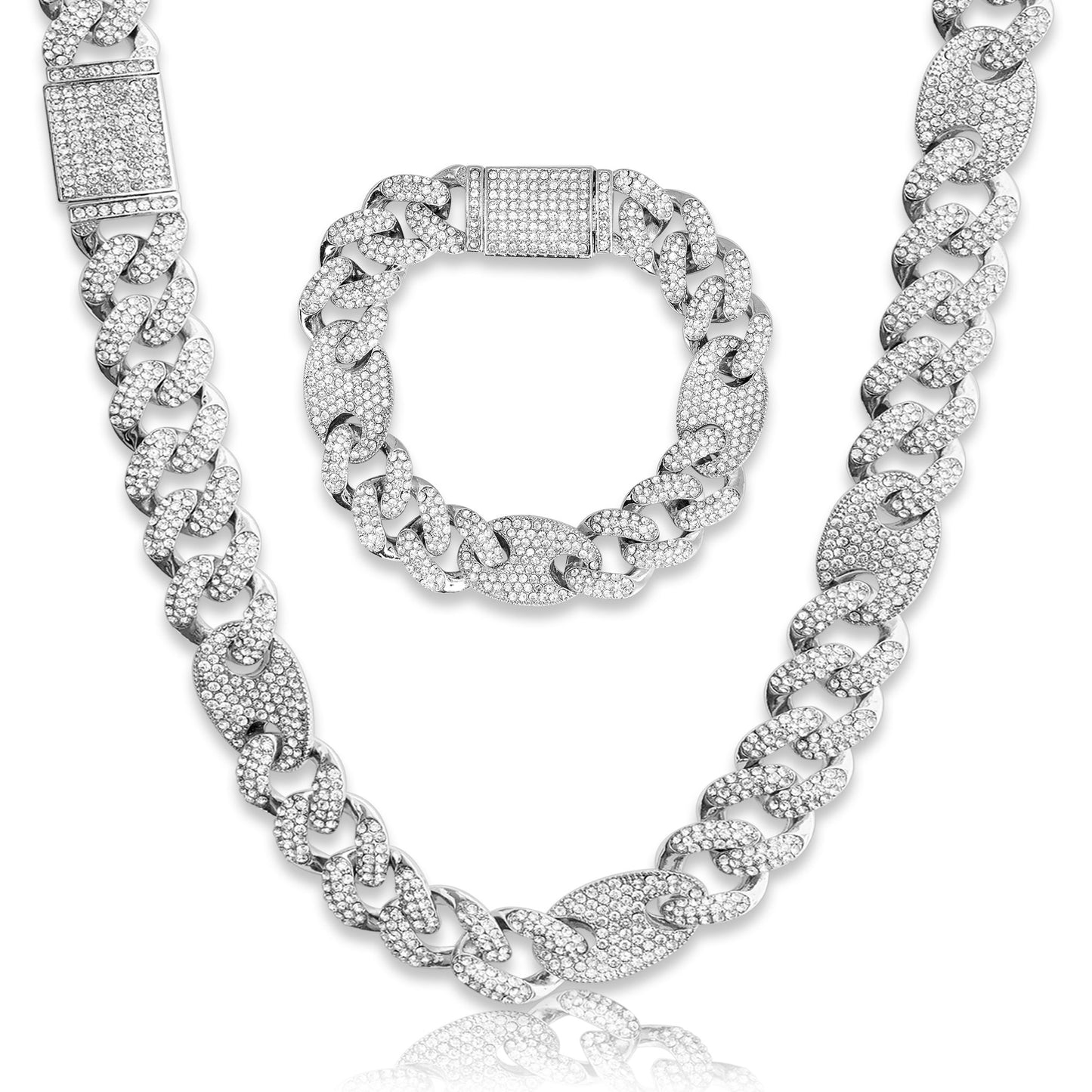 Mariner Cuban Link Chain & Bracelet - 15mm