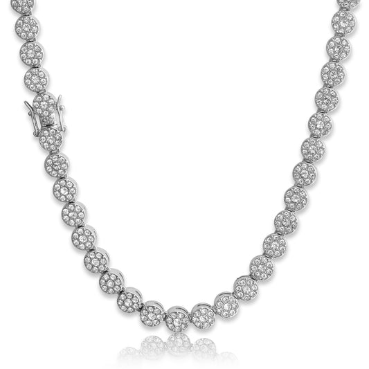 Clustered Iced Tennis Chain - 12mm