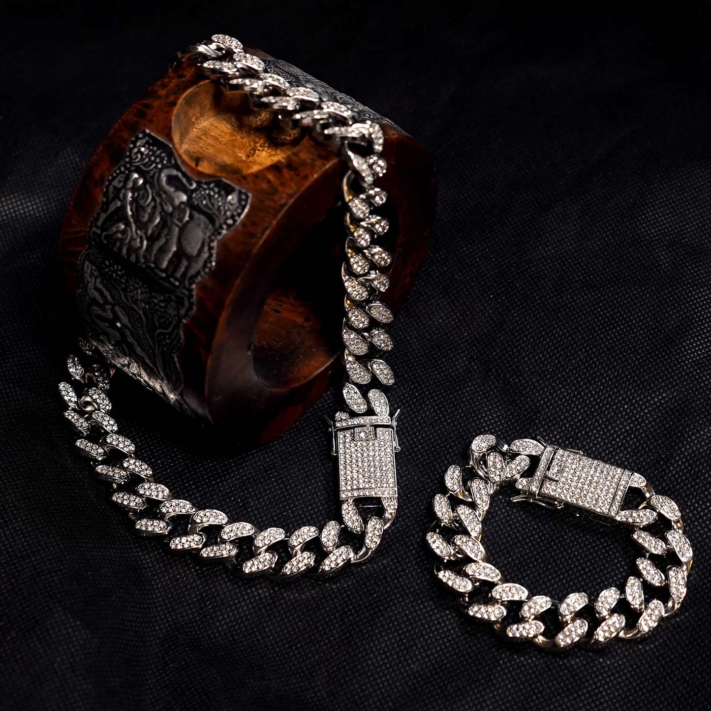 Iced Cuban Curb Chain & Bracelet - 20mm