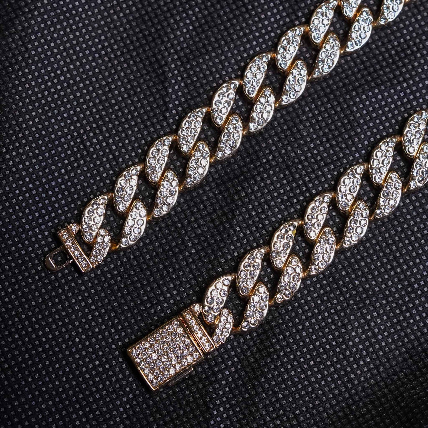 Diamond-Cut Cuban Chain & Bracelet - 15mm