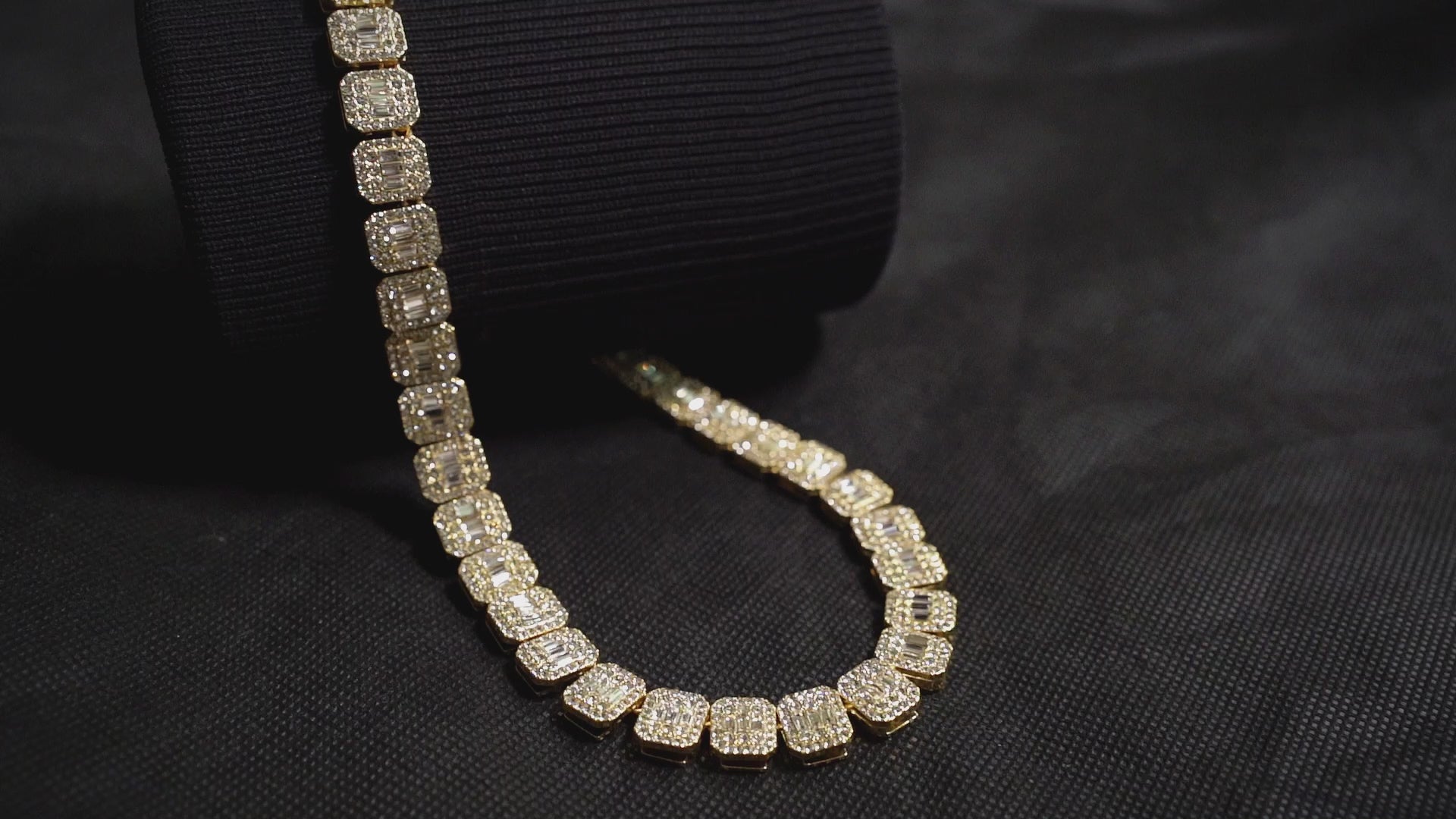 Baguette Iced Out Tennis Chain - 13mm (Gold) – EMESLY