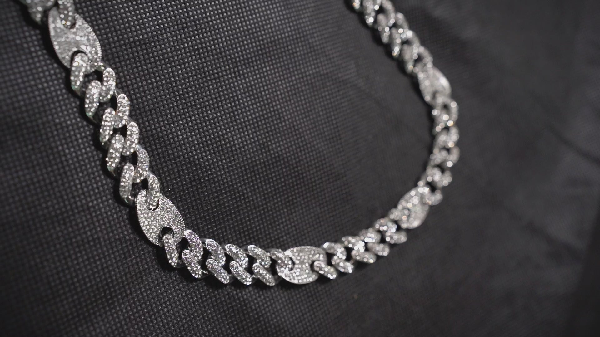 15mm Silver Iced Out Mariner Cuban Link Chain for Men & Women