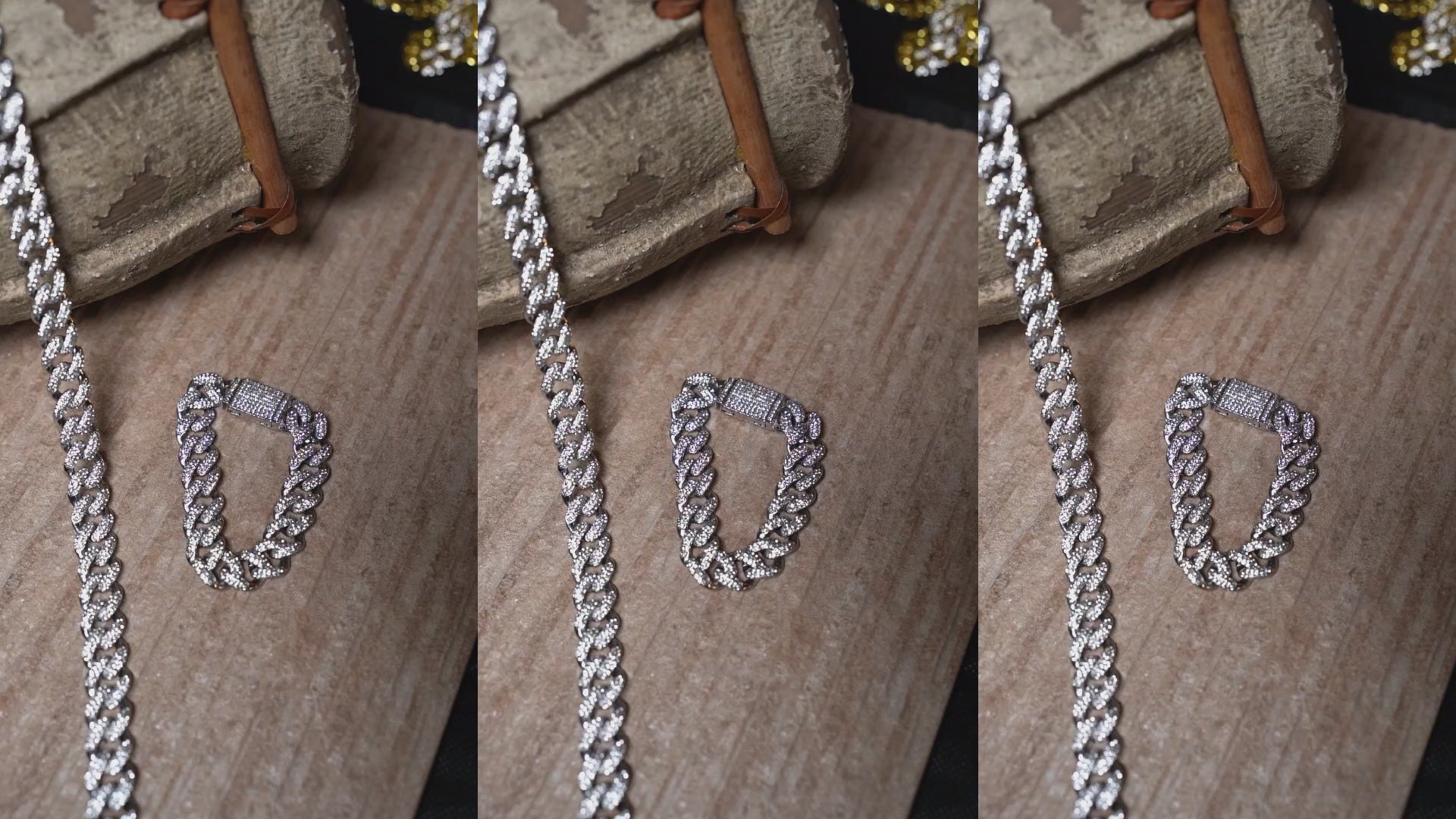 15mm Iced Out Silver Miami Cuban Link Chain Necklace